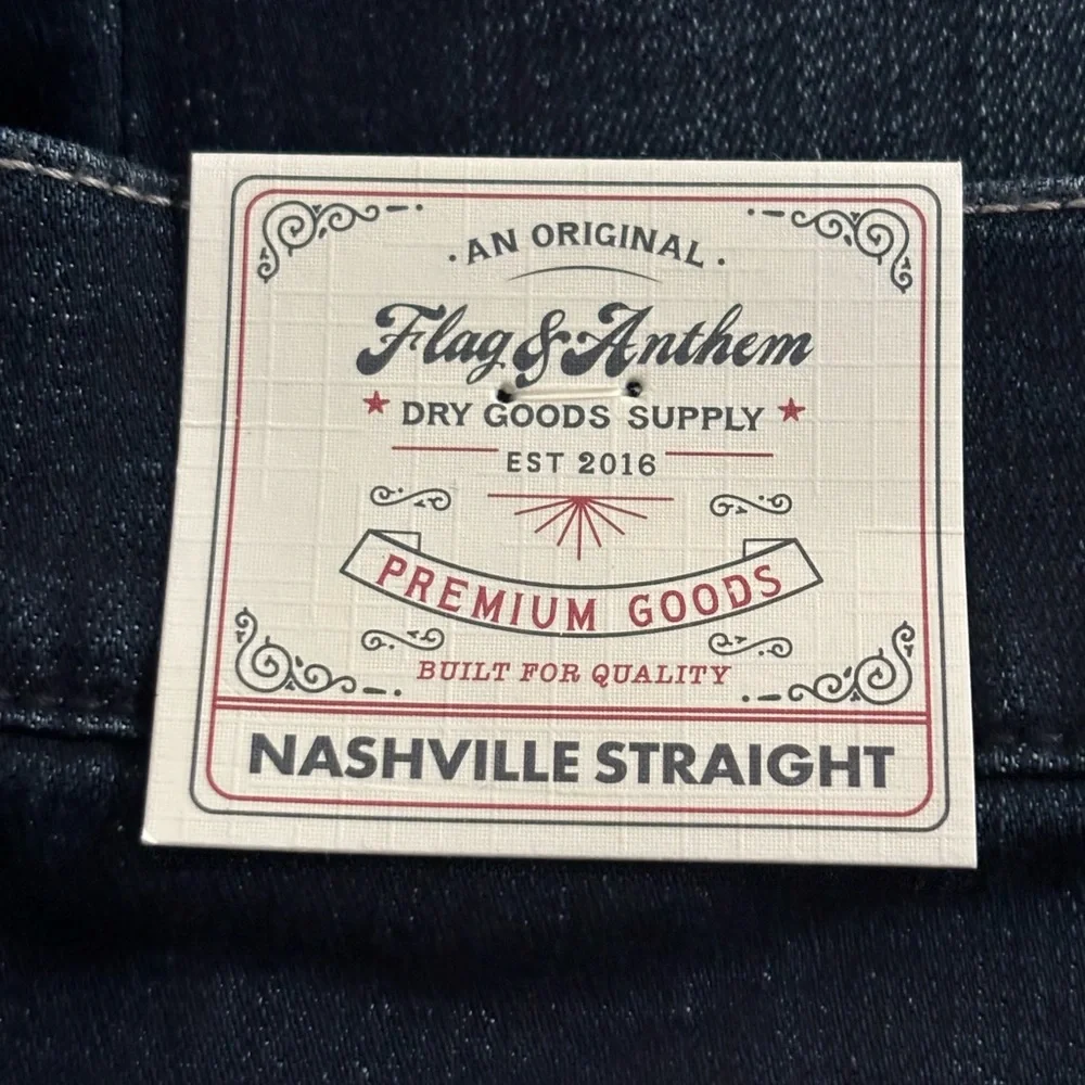 NWT Flag & Anthem Nashville Straight Jeans, size 35 X 32